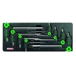 8PCS - L-Type Two Way Ball Point & Hex Key Wrench SetPLASTIC TRAY:All TOPTUL high quality drawer tool sets are currently designe