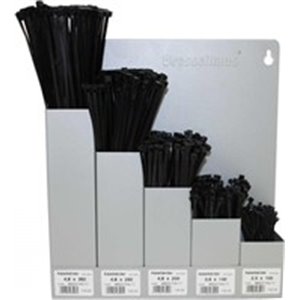 DRESSELHAUS 4499/000/06 8615 - Plastic cable tie 500pcs, type: cable, colour: black, length 100/140/200/290/300mm, width 2,5/3,6