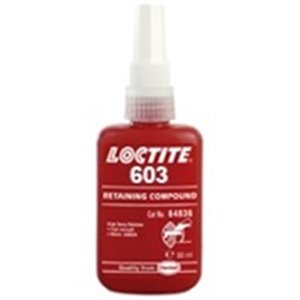 LOCTITE LOC 603 10ML - Anaerobic adhesive, hard to disassemble, for assembling tight-fitting bearings, 10ml, Green, up to 0,1 mm