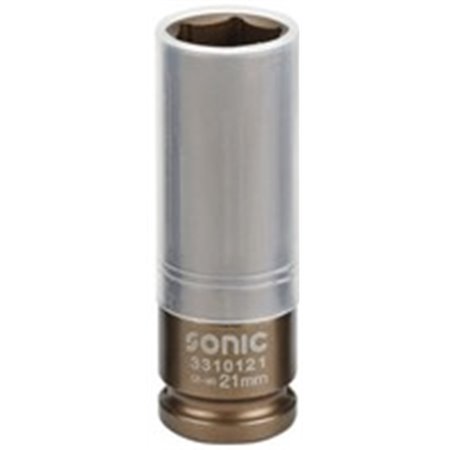SONIC 3310121 - Socket impact Hexagonal 1/2”, metric size: 21mm, for wheels, length 86mm