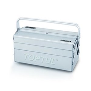 TOPTUL TBAC0501 - Tool box Tool box, metal / steel, number of equipped drawers: 1, colour: grey, open; Portable x width470mm x d