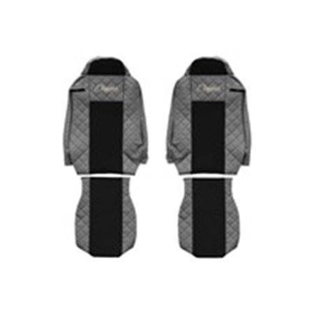 F-CORE FX17 GRAY Seat covers ELEGANCE Q (grey, material eco leather quilted / velo
