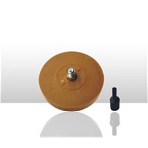 NTS 260407 - Abrasive disc, rubber, diameter: 50mm, colour: yellow, for removing stickers and two-sided adhesive tapes; for remo