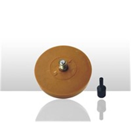 NTS 260407 - Slipskiva, gummi, diameter: 50 mm, färg: gul, för att ta bort klistermärken och dubbelhäftande tejper för remo