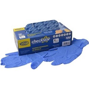 MAGNETI MARELLI 099700120060 - Protective gloves, 100 pcs, disposable, gloves, nitrile, colour: blue, size: 8/M, disposable