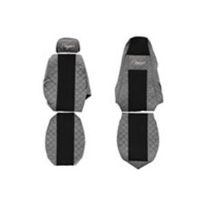 F-CORE FX03 GRAY Seat covers ELEGANCE Q (grey, material eco leather quilted / velo