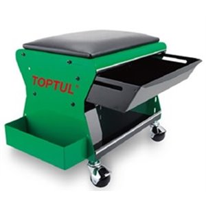 TOPTUL JCA-350B - Castor seat, lifting capacity: 200 kg, height: 34cm, number of equipped drawers: 1, number of containers for t