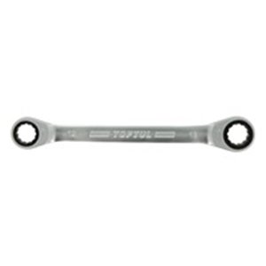 TOPTUL AOAG0809 - Wrench box-end / ratchet, double-ended, open-end, metric size: 8, 9 mm