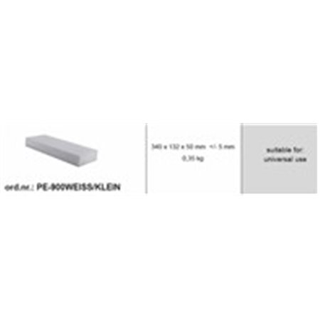 BOECK PE-900WEISS/KLEIN - Polypropendyna, antal: 1 st, 340mmx132mmx50mm, typ: rektangel, för lyft (Tillverkare): univer