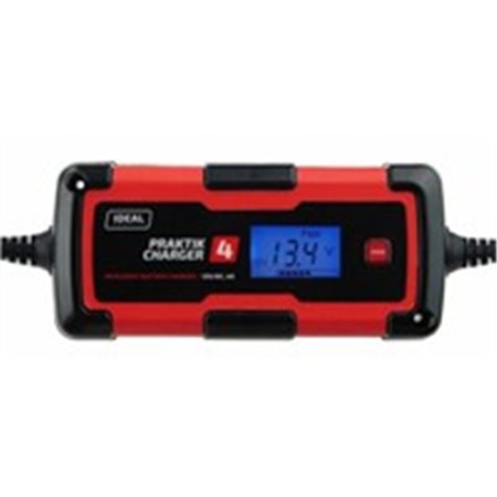 IDEAL PCHARGE4 - Battery charger PRAKTIK CHARGER 4 LCD, charging voltage: 6/12 V IDEAL 14/100, charging current: 4A, power suppl