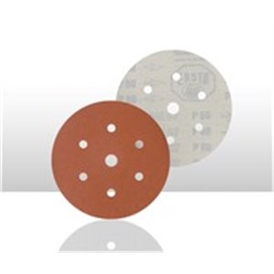 STARCKE 10KB0060P - Sandpaper ERSTA 542, disc, P60, diameter: 150mm, colour: brown, for manual polishing, 50pcs, number of holes