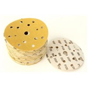 3M 3M50445P - Abrasive disc Hookit, disc, P120, diameter: 150mm, colour: yellow, 100pcs, number of holes: 15