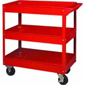 PROFITOOL 0XPTWB0011 - Service trolley, number of shelves: 3, colour: black, width: 730mm, depth: 376mm, height: 780mm