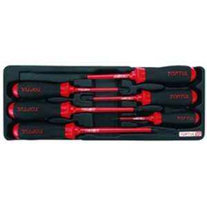 GAAT06036PCS - VDE Insulated Phillips & Slotted Screwdriver Set FBEB0008~0210VDE Insulated Phillips ScrewdriversPH0x75, PH1x100,