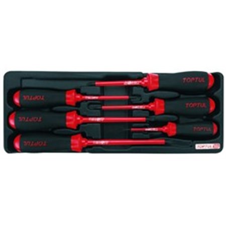 GAAT06036PCS - VDE Insulated Phillips & Slotted Screwdriver Set FBEB0008~0210VDE Insulated Phillips ScrewdriversPH0x75, PH1x100,