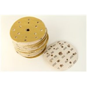3M 3M50443P - Abrasive disc Hookit, disc, P80, diameter: 150mm, colour: yellow, 100pcs, number of holes: 15