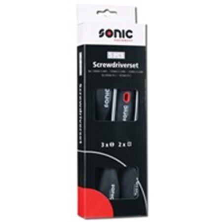 SONIC 600503 - Set med skruvmejslar 5 st, profil: slitsad, 4 5,5 6,5 mm, philips storlek: PH1 PH2
