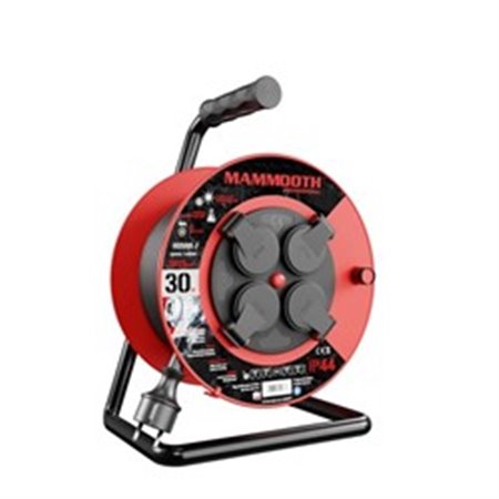 MAMMOOTH EXT/DP/5RR-F3X1.5/30M4F - Förlängningssladd på trumma specialist 30m, 230V, 3x1,5mm², antal 230 V uttag x 4st F (sc