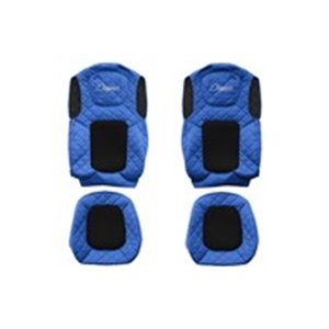 F-CORE FX24 BLUE Seat covers ELEGANCE Q (blue, material eco leather quilted / velo