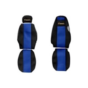 F-CORE PS15 BLUE Seat covers Classic (blue, material velours, adjustable passenger