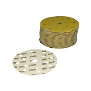 3M 3M50453P - Abrasive disc Hookit, disc, P400, diameter: 150mm, colour: yellow, 100pcs, number of holes: 15