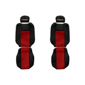 F-CORE PS34 RED - Seat covers Classic (red, material velours, adjustable driver's headrest; adjustable passenger's headrest; dri