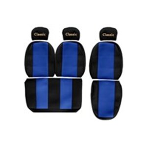 F-CORE PS03 BLUE Seat covers Classic (blue, material velours, 1+2 driver’s seat b