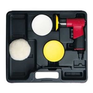 Chicago Pneumatic CP 7201 P - set. The set includes: CP 7201 mini sander + polishing pads (3.5 ") white and yellow, 2 pieces eac