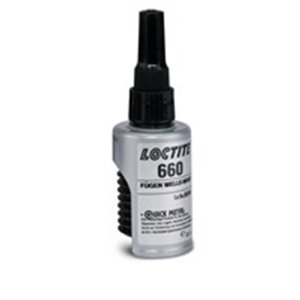 LOCTITE LOC 660 50ML - Anaerobic adhesive, hard to disassemble, for assembling tight-fitting bearings, 50ml, Grey, up to 0,5 mm