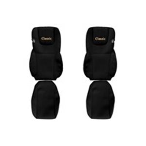 F-CORE PS29 BLACK Seat covers Classic (black, material velours, driver’s seat belt 