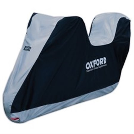 OXFORD CV207 - Motorcykelskydd OXFORD AQUATEX NEW C färg silver, storlek XL - med plats för bagageutrymme