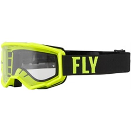 FLY FLY 37-51136 - Motorcykelglasögon FLY RACING FOCUS färg svart/fluorescerande/gul, storlek OS