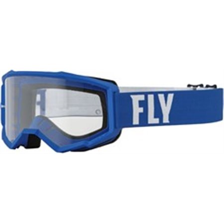 FLY FLY 37-51132 - Motorcykelglasögon FLY RACING FOCUS färg blå/vit, storlek OS