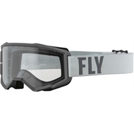 FLY FLY 37-51134 - Motorcykelglasögon FLY RACING FOCUS färg mörkgrå/grå, storlek OS