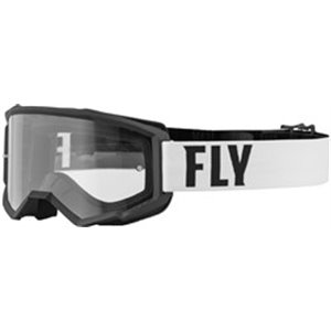 FLY 37-51146 Goggles FLY RACING FOCUS värv must/valge, mõõt OS, tuuleklaas läb