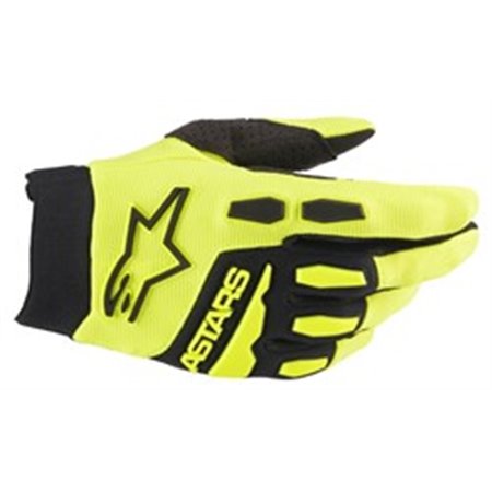 ALPINESTARS MX 3563622/551/L - Gloves cross/enduro ALPINESTARS MX FULL BORE colour black/fluorescent/yellow, size L