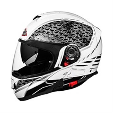 SMK SMK0100/17/GL126/L - Helmet Flip-up helmet SMK GLIDE SIGN GL126 colour black/grey/white, size L unisex