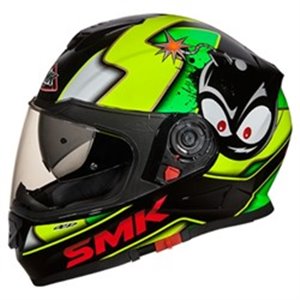 SMK SMK0104/17/GL241/L - Helmet full-face helmet SMK TWISTER CARTOON GL241 colour black/fluorescent/green/yellow, size L unisex