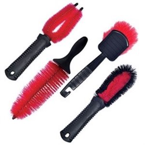 OX739 Motorcycle cleaning brushes colour: Red (set)