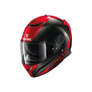 SHARK HE3400E-DRR-L - Helmet full-face helmet SHARK SPARTAN CARBON SKIN colour black/red, size L unisex