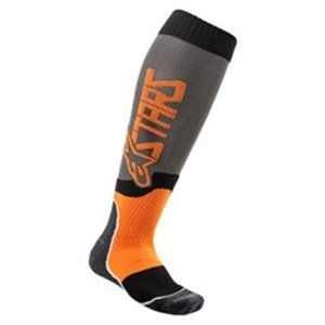 ALPINESTARS MX 4701920/9040/L - Thermo-active socks ALPINESTARS MX MX PLUS-2 colour fluorescent/grey/orange, size L