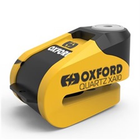 OXFORD LK216 - Bromsskivlås med larm OXFORD QUARTZ färg svart/gul dorn 10mm