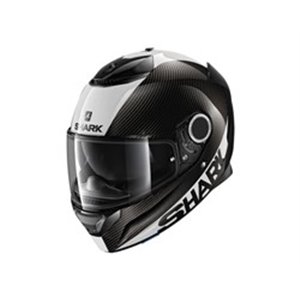 SHARK HE3400E-DWS-M - Helmet full-face helmet SHARK SPARTAN CARBON SKIN colour black/white, size M unisex