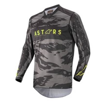ALPINESTARS MX 3761222/1154/L - T-shirt off road ALPINESTARS MX RACER TACTICAL colour black/camo/fluorescent/grey/yellow, size L