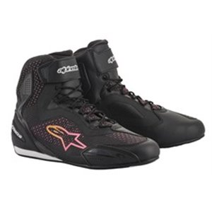 ALPINESTARS 2510520/1439/5,5 - Leather boots touring STELLA FASTER-3 RIDEKNIT ALPINESTARS colour black/pink/yellow, size 5,5