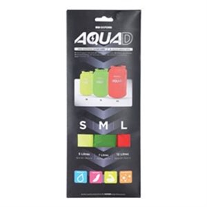 OXFORD OL901 - Waterproof luggage sack AQUA-D WATERPROOF PACKING CUBES OXFORD colour green/red/yellow, size OS (3 bags; set)