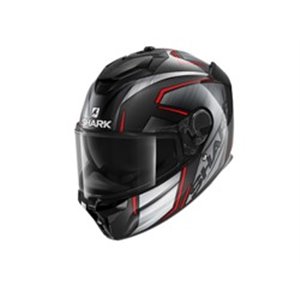 SHARK HE7008E-DUR-M - Helmet full-face helmet SHARK SPARTAN GT CARBON KROMIUM colour black/carbon/chrome/grey/red, size M unisex