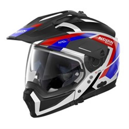 NOLAN N7X000433-026-M - Helmet Flip-up helmet NOLAN N70-2 X GRANDES ALPES N-COM 26 colour black/blue/red/white, size M unisex
