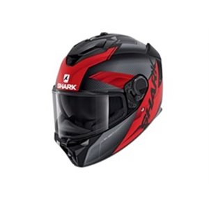 SHARK HE7067E-KAR-XS - Helmet full-face helmet SHARK SPARTAN GT ELGEN colour anthracite/red, size XS unisex