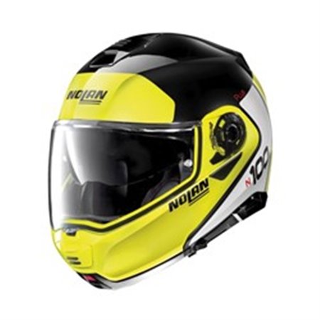 NOLAN N1P000615-028-S - Helmet Flip-up helmet NOLAN N100-5 PLUS DISTINCTIVE N-COM 28 colour black/white/yellow, size S unisex